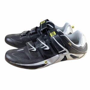 Peloton x Mavic Energy Composite Cycling Shoes Black Silver Unisex M 7.5 W 9